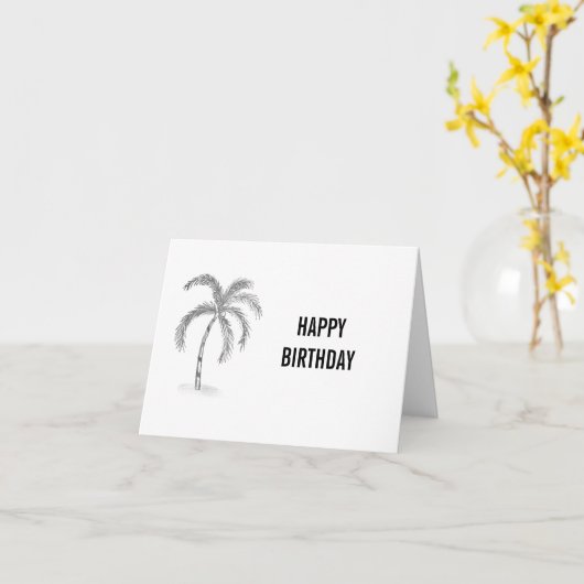 Sketched Greeting Card Black and White カード (黄色い花)