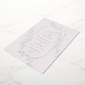 Sketched Modern Floral Wedding Foil Invitation 箔招待状 (回転した状態)