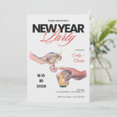 Sketched New Years Eve Party Invitation 招待状 (スタンド正面)