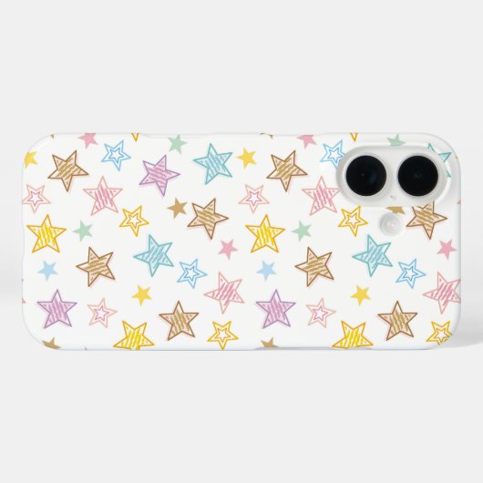 Sketched Stars Pattern Case-Mate iPhoneケース (裏面 (横))