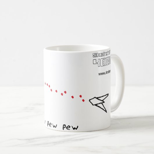 Sketchfighter 4000のアルファ コーヒーマグカップ (正面右)