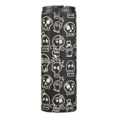 Sketchyブラックスカルシームレス壁紙 タンブラー (裏面)