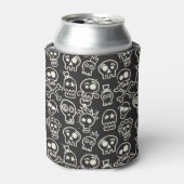 Sketchyブラックスカルシームレス壁紙 缶クーラー (缶正面)