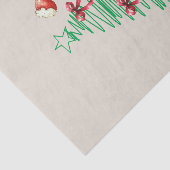 sketchy christmas tree with red bow and santa hat 薄葉紙 (詳細)