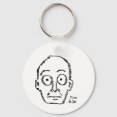 sketchy drawn cartoon face ( Erica Crooks ) キーホルダー (正面)
