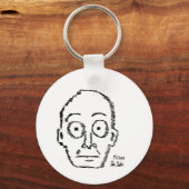 sketchy drawn cartoon face ( Erica Crooks ) キーホルダー (正面)