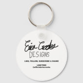 sketchy drawn cartoon face ( Erica Crooks ) キーホルダー (裏面)