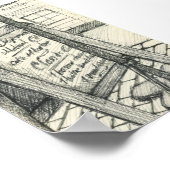 Sketchy In Paris:カフェ ポスター (角)