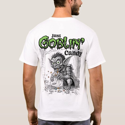 Sketchy Just Goblin'キャンディフロント&バック Tシャツ (裏面)