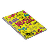 Sketchy Music Doodlesシームレスな背景 ノートブック (右側)