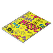 Sketchy Music Doodlesシームレスな背景 ノートブック (左側)