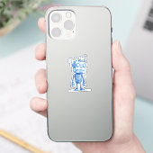 Sketchy Robot Sticker – 手描き予測できなデザイン シール (スマートフォン)