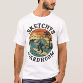 Sketchys Boardroom - レトロサーフTシャツ  Tシャツ (正面)