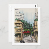 Skethbookページマラガ。マーカー ポストカード (正面/裏面)