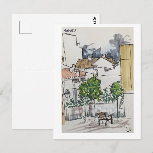 Skethchbook pages. Málaga. Markers ポストカード (正面/裏面)
