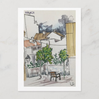 Skethchbook pages. Málaga. Markers ポストカード