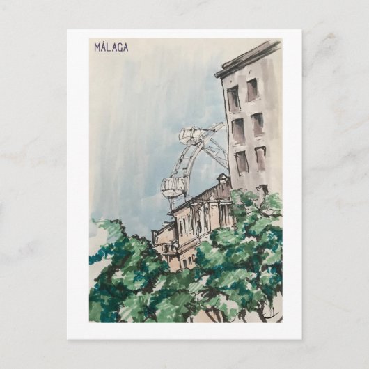 Skethchbook pages. Málaga. Markers ポストカード (正面)