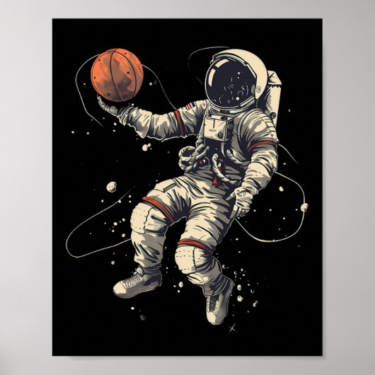 Sketll Artwork Astronaut Lay Up Sketll Player  ポスター (正面)