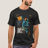 Sketll Astronaut Dunkin Play Sketll Even In Space Tシャツ (正面)