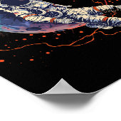 Sketll Astronaut Sketll Player Artwork Drawing  ポスター (角)