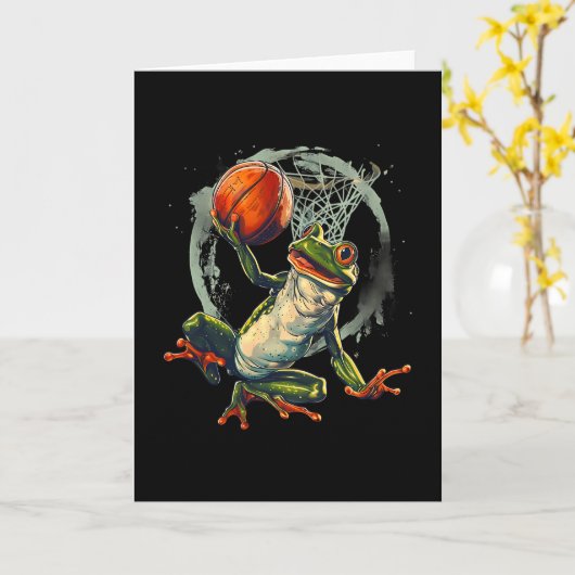 Sketll Frog Toad Slam Dunk Artwork Sketll Hoop カード (黄色い花)