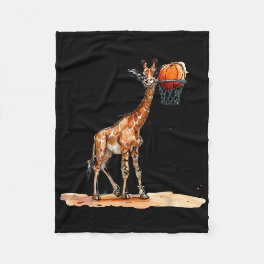 Sketll Giraffe Sketll Player Artwork Slam Dunk  フリースブランケット (正面)