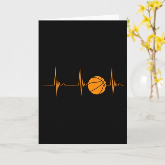 Sketll Heartbeat Ekg Pulse Sports Playing Sketll カード (黄色い花)