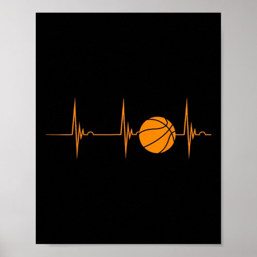 Sketll Heartbeat Ekg Pulse Sports Playing Sketll  ポスター (正面)