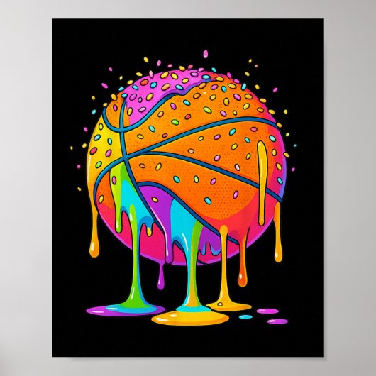 Sketll Ice Cream Drip For Girls Boys Youth Sketll  ポスター (正面)