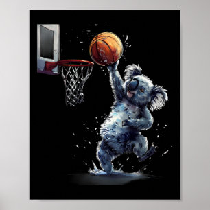 Sketll Koala Slam Dunk Sketll Lover Animal Art ポスター