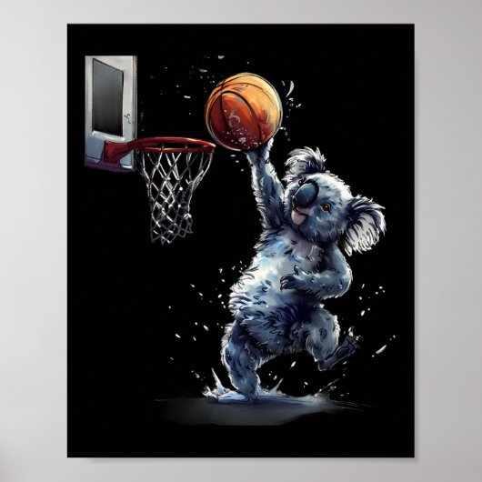 Sketll Koala Slam Dunk Sketll Lover Animal Art ポスター (正面)