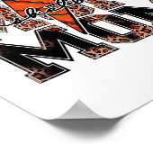 Sketll Mom Leopard Lightning Bolt Sketll Game Day  ポスター (角)