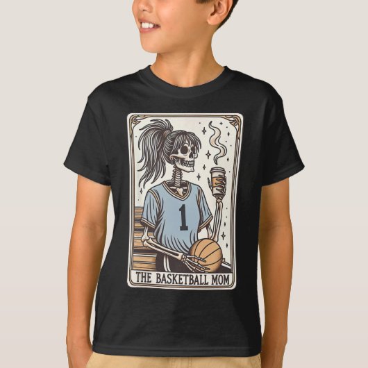 Sketll Mom Tarot Card Skeleton Halloween Witchy Vi Tシャツ (正面)
