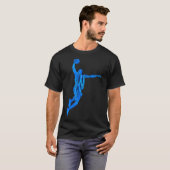 Sketll Player Slam Dunk Blue Flames Abstract Art S Tシャツ (正面フル)