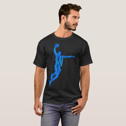 Sketll Player Slam Dunk Blue Flames Abstract Art S Tシャツ (正面フル)