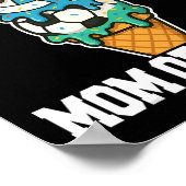 Sketll Soccer Volleyll Mom Ice Cream Summer Game D ポスター (角)