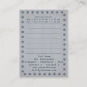 Skiインストラクター-ビジネス-、スケジュールカード 名刺 (裏面)