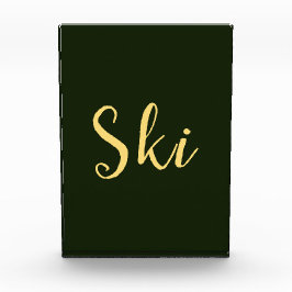 SKIスクリプトエレガント深いフォレストの緑の背景 フォトブロック
