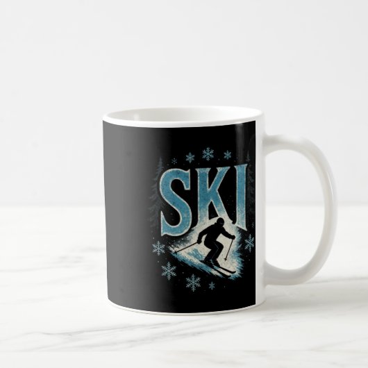 Ski - Alpine Downhill Racing Freestyle  コーヒーマグカップ (右)