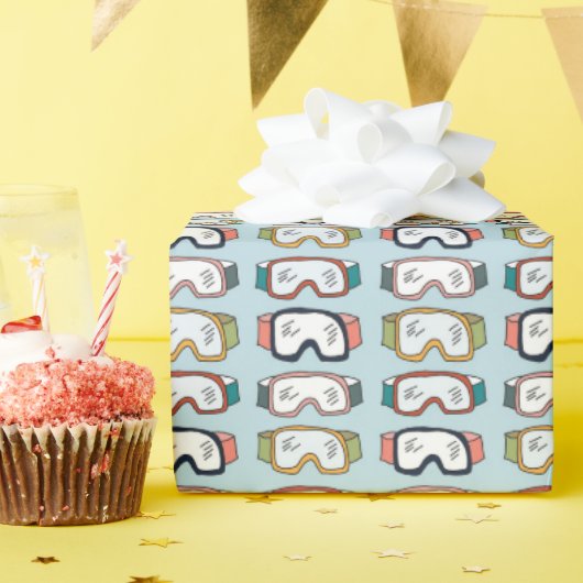 Ski and Snowboard Goggles Gift Wrap ラッピングペーパー (誕生日パーティー)
