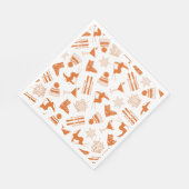 Ski Après Winter Bachelorette Party Orange スタンダードランチョンナプキン (角)