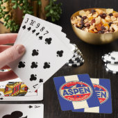 Ski Aspen Blue & Red Playing Cards トランプ (インサイチュ)