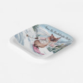 Ski Bachelorette Party Sticker  Bride on the Slope ペーパープレート (傾斜あり)