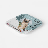 Ski Bachelorette Party Sticker Bride on the Slope ペーパープレート (傾斜あり)