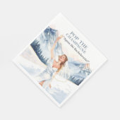 Ski Bachelorette Weekend Bride on the Slopes スタンダードランチョンナプキン (角)