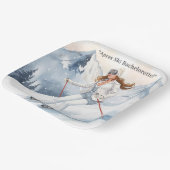 Ski Bachelorette Weekend Bride on the Slopes ペーパープレート (傾斜あり)