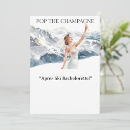 Ski Bachelorette Weekend Bride on the Slopes 招待状