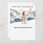 Ski Bachelorette Weekend Bride on the Slopes 招待状 (正面/裏面)