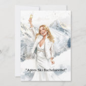 Ski Bachelorette Weekend Bride on the Slopes 招待状 (正面)