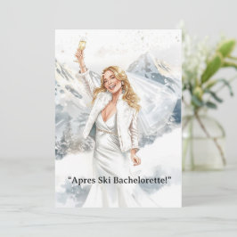 Ski Bachelorette Weekend Bride on the Slopes 招待状